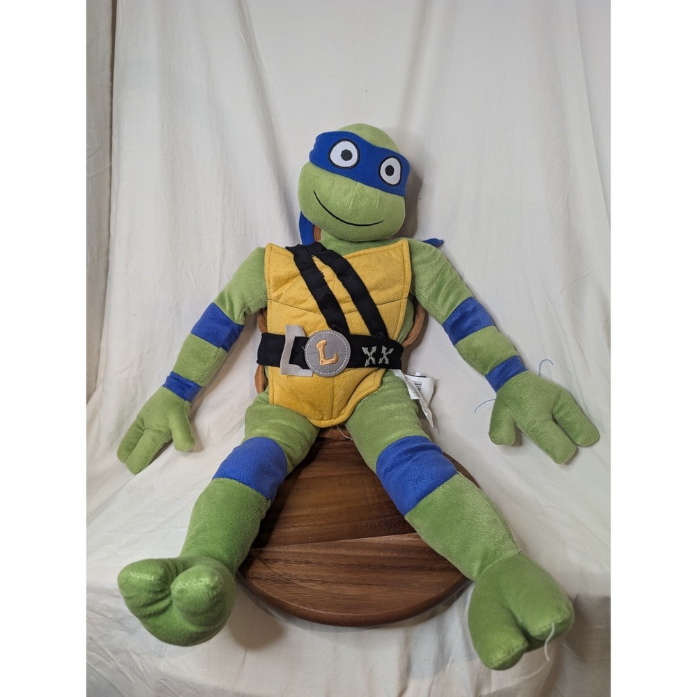 Source Unknown Green and Blue Turtle Plush with Yellow Shell